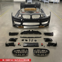 Body Kit Kualitas Tinggi untuk BMW Seri 4 F32 F36 2014-2019 Ditingkatkan Ke Bemper Depan Belakang M4 dengan Grille Side Skirt Diffuser Belakang