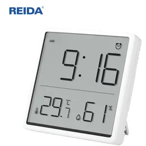 Jam Alarm Termometer dan Higrometer, Alat Rumah Tangga Elektronik LCD Sederhana