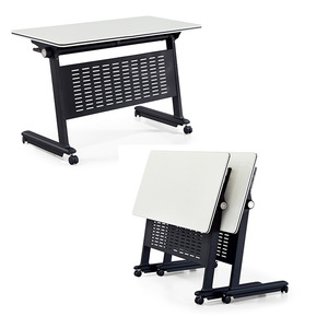 Katlanabilir konferans masası dayanıklı toplantı ofis konferans odası masası taşınabilir katlanır tasarım uygun ofis okul eğitim odası veya seminer kullanımı - Product Image 2
