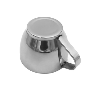 Wholesale Online Top Seller Stainless Steel Coffee <b>Cup</b> Set American Double Layer Restaurant with <b>Saucer</b> for Tea by - Product Image 5