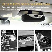 Accesorios Esenciales para el Automóvil, Organizador de Visera para Gafas de Sol, Antiarañazos, para Conducir Diariamente, para Viajar, Estuche para Gafas de Sol para Visera de Automóvil