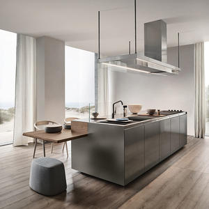 Unidad de cocina de lujo, armario de cocina moderno de diseño libre de Hotel, importación Industrial, mate, de alta gama - Product Image 3