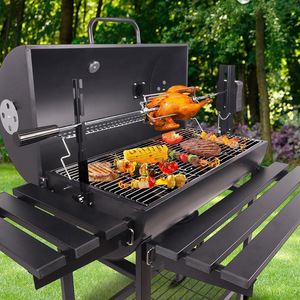 Thickened Ky1813 Bbq Grill With Grill Support Multi Function Smoker For Home Park Charcoal Grilling Meat Roasting - Product Image 1