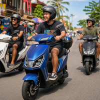 Scooter Électrique Moto 72V 23Ah Batterie Moteur Brushless 1200W Vitesse 55km/h pour Utilisation Routière en Asie du Sud-Est Fournisseur pour Acheteurs