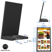 Tablette PC de commande pour restaurant 15,6 pouces, NFC en option, tablettes de table en forme de L, menu Android 15, 4+64 Go, 250 nits pour kiosque intérieur