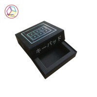 Boîte en papier de carton noir écologique personnalisée petite boîte cadeau du Vietnam avec impression personnalisée pour couvercle de bougie parfumée et base en gros