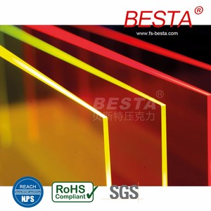Pannello Acrilico LED Trasparente Colorato, Lastra Guida Luce LGP Decorativa in <span class=keywords><strong>PMMA</strong></span> - Product Image 3