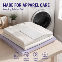 Nouvelle version 4-en-1 : Lingettes assouplissantes personnalisées pour sèche-linge, pour l'entretien du linge, avec échantillon gratuit et antistatiques