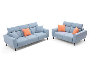 Ensemble de canapé d'angle de style européen en tissu violet foncé avec fauteuil pour salon canapé en bois d'hôtel combinaisons de couleurs canapé - Product Image 2