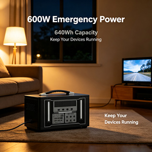 สถานีไฟฟ้าพกพา 600W 640Wh ระบบออฟกริด พลังงานแสงอาทิตย์ สำหรับตั้งแคมป์ เดินทาง ใช้ในบ้าน และเป็นเครื่องสำรองไฟ - Product Image 5