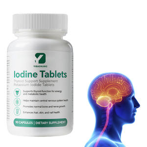 Le compresse di iodio supportano la funzione tiroidea per l'energia e la salute metabolica migliora l'integratore di iodio per unghie e unghie dei capelli - Product Image 1