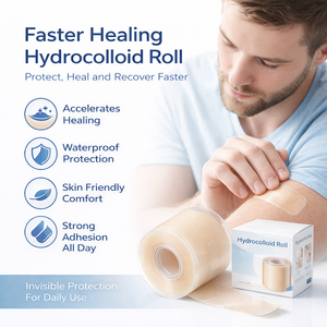 Rollo de Apósito Hidrocoloide Impermeable Autoadhesivo para Cuidado de Heridas, Úlceras por Presión y Primeros Auxilios Postoperatorios - Product Image 1