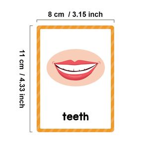 Materiales Didácticos para Principiantes en Lectura, Vocabulario para Autismo, Palabras de Alta Frecuencia, Partes del Cuerpo, Tarjetas de Aprendizaje - Product Image 6