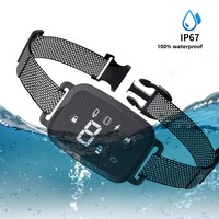 Bestseller Elektronisches Anti-Bell-Halsband Wasserdichtes Verstellbares Hundehalsband mit Schock und Vibration Wiederaufladbares Hundetrainingshalsband
