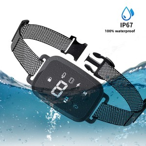 Có thể sạc lại không thấm nước thông minh đào tạo cổ áo cho chó cưng hiển thị kỹ thuật số tự động sốc chống sủa thiết bị màn hình cảm ứng - Product Image 4