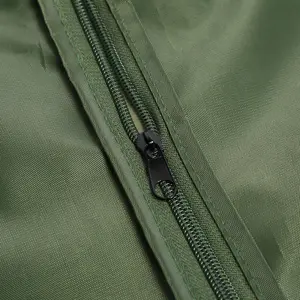 Lüks Logo baskı yeşil fermuar giysi çantası oxford katlanır takım çantası büyük boy giysi toz seyahat için konfeksiyon çanta kapakları