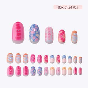 Ongles artificiels prêts à être expédiés, forme courte, <span class=keywords><strong>rouge</strong></span> clair, style étoile blanche, ongles de luxe personnalisés, <span class=keywords><strong>gel</strong></span> doux, étiquette privée, ongles à presser - Product Image 6