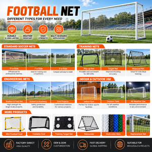 Filets de football professionnels pour entraînement de tir sur but, vert, anti-balles, pour terrain de <span class=keywords><strong>tennis</strong></span> - Product Image 6