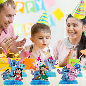 6 pièces point bébé nid d'abeille centres de <span class=keywords><strong>table</strong></span> faveur point thème fête d'<span class=keywords><strong>anniversaire</strong></span> décorations fournitures pour garçons <span class=keywords><strong>anniversaire</strong></span> - Product Image 2