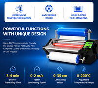 Goosam Uv Dtf Film Sticker Roll to Roll Transferencia en frío 30cm Máquina laminadora Formato de tamaño A3 Laminadora automática completa
