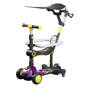 Trottinette pliable <span class=keywords><strong>pour</strong></span> enfants, skateboard, <span class=keywords><strong>poussette</strong></span>, jouet six-en-un, best-seller - Product Image 1