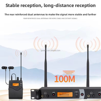 Système de monitoring intra-auriculaire professionnel EX4 IEM, moniteur multi-bodypack 4 canaux avec moniteur sans fil intra-auriculaire pour scène dédiée