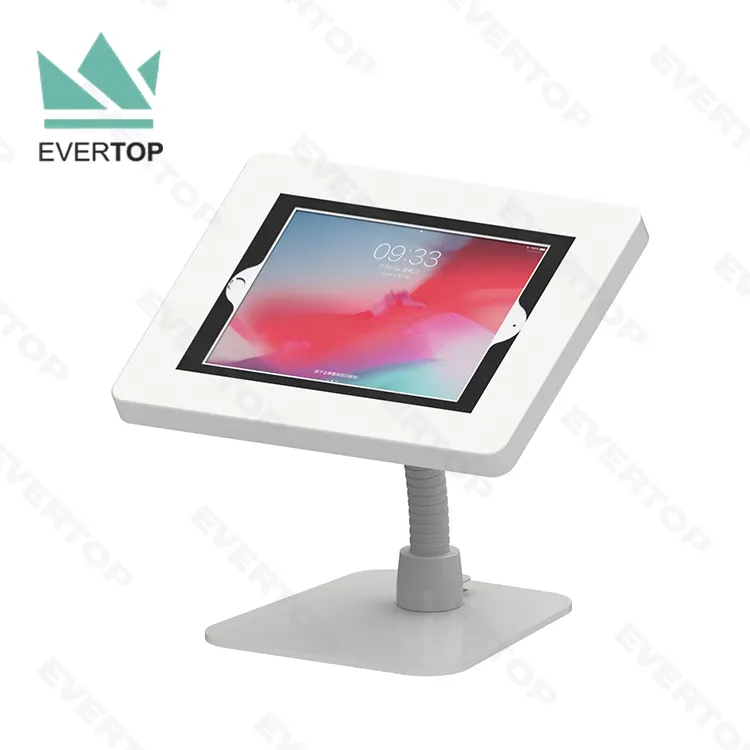 LST04B-C masa üstü için hırsızlık tutucu iPad Kiosk dokunmatik ekran standı Tablet Kiosk için Kiosk ekran standı kilit ile