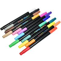 Marqueurs de peinture acrylique 24 couleurs, multi-surfaces, imperméables, pour peinture sur roche, toile, chaussures, tasses, plastique