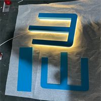 DakeSign OEM ODM Enseigne lumineuse 3D en acier inoxydable à LED pour écoles, salles d'exposition, publicité, décoration, éclairage, conception gratuite