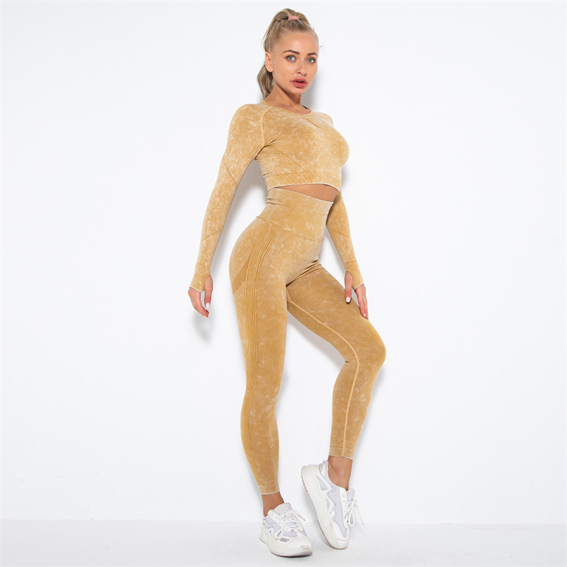 10 colors Fashion Modern Breathable Workout Clothing Women Active Wear Yoga Set hygroscopic and sweat releasing