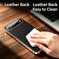 Étui magnétique en similicuir pour iPhone 17 Ari, coque antichoc avec airbag, anti-traces de doigts, protection intégrale de l'objectif, compatible avec la recharge sans fil