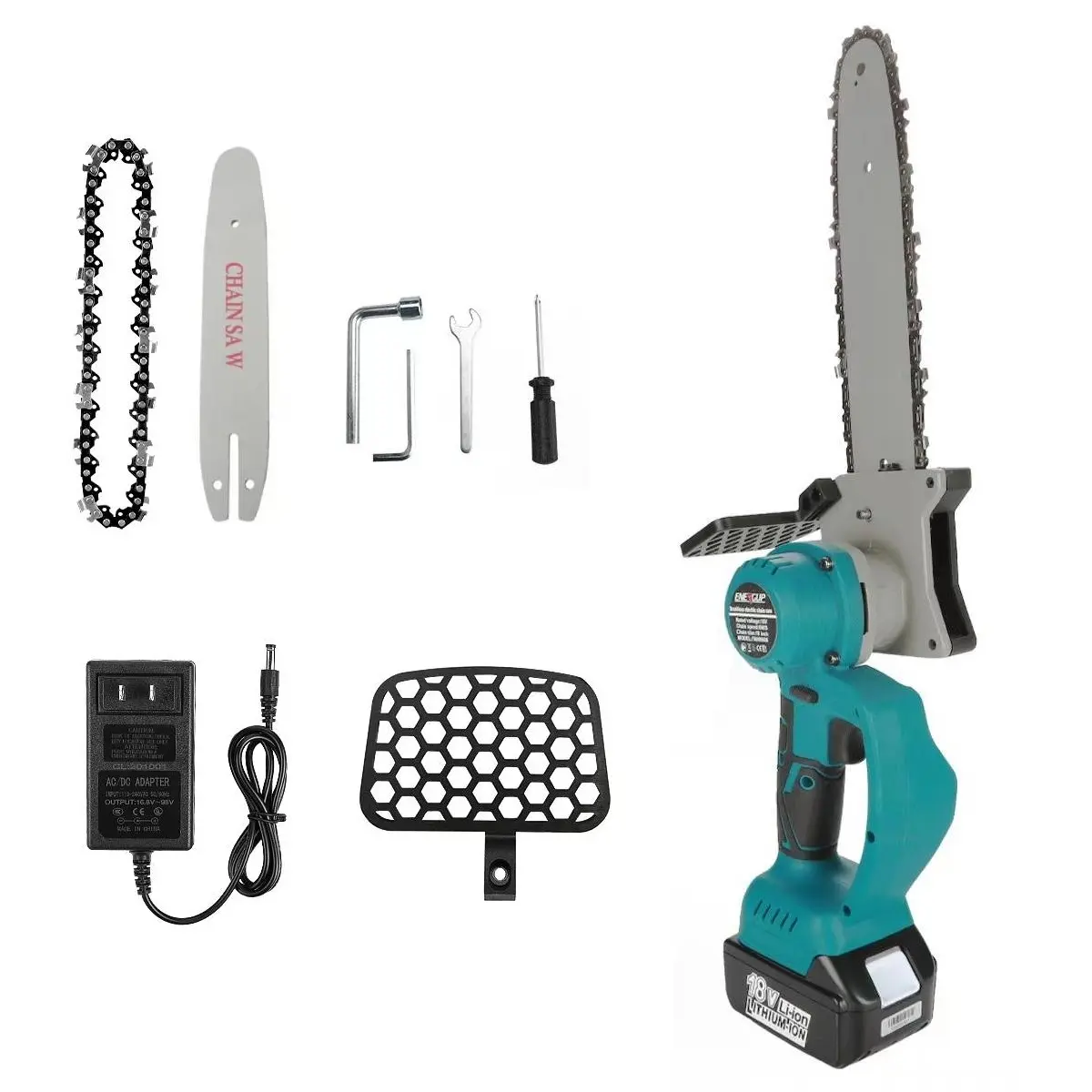 550W Mini Electric Chain Saw One-Hand Woodworking Lithium Battery Pruning Chainsaw Wood Cutter Cordless Garden Rechargeable Tool