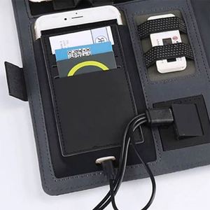 Customizable Logo Creative Wireless Charging Notebook Power Bank PU Cloth and Leather Cover Portable Manager Folder <b>Diary</b> Use - Product Image 4