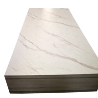 Plaque de marbre UV de 2 mm, 2,5 mm, 3 mm d'épaisseur, panneau mural en PVC, haute brillance, imperméable, accepte les dimensions et les couleurs personnalisées