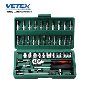 Jeu de clés à cliquet en acier robuste Vetex 46 pièces, kit d'outils universel pour mécanicien, réparation automobile, bricolage à domicile SD-004 H - Product Image 3
