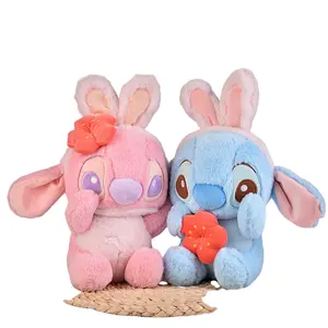 Hot Sale Floral Embroidery Lilo & Stitch Plush Toy Throw Pillow Shape Shifting Soft Stuffed Doll Derivatives Toy