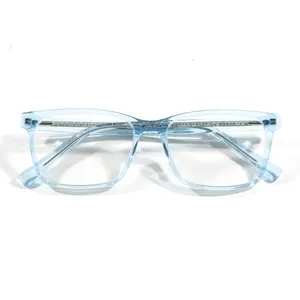 G2023 toptan özelleştirilmiş gözlük çerçeve şeffaf şeffaf büyük kare el yapımı asetat gözlük optik gözlük çerçeveleri