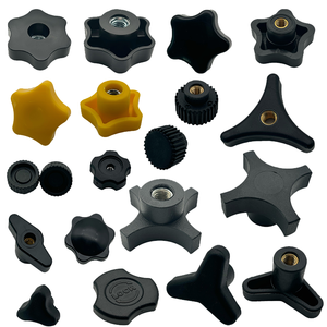 Kenop sekrup plastik tahan lama besi hitam baut Hex baja tahan karat kenop pengunci dapat disesuaikan sekrup bulat segi enam mur metrik - Product Image 2