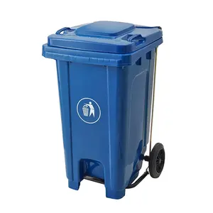 100 Liter Pedal Garbage Bin Trash Can Dustbin Waste Bins For Outdoor Street Garden With Strong Material