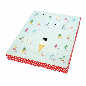 Cheap Christmas Chocolate 12 Days Advent Calendar Packaging Box Empty Wax Melts Advent Calendar