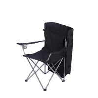 Chaise pliante d'extérieur moderne avec accoudoirs, porte-gobelets et auvent pare-soleil pour le camping, la randonnée, la pêche et la plage