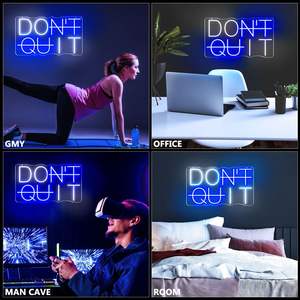 Letrero Luminoso LED 'DONT QUIT' para Decoración de Pared, Regulable, para Hogar, Centro Comercial, Cuarto de Hombre, Oficina, Gimnasio - Product Image 6