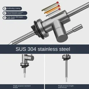 304 paslanmaz çelik su arıtıcısı musluk ev genişletilmiş iplik doğrudan içme musluk