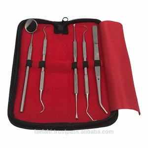 Outils de détartreur dentaire pour l'hygiène domestique Kit de dentiste de 5 pièces pour usage personnel et pour animaux de compagnie Miroir buccal Détartreur dentaire - Product Image 1