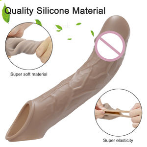 Kablosuz uzaktan kumanda silikon yetişkin ürünleri seks oyuncak Penis uzatma kollu vibratörler adam için cinsel iktidarsızlık geliştirmek - Product Image 2