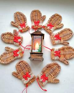 Árbol de Navidad de ratán natural más vendido: decoración navideña hecha a mano | Adornos de madera de ratán y caña natural - Product Image 5