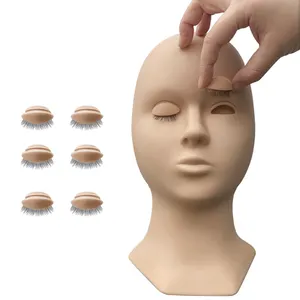 Cabeza de maniquí para extensiones de pestañas, accesorio para entrenamiento, párpados extraíbles, suministro de fábrica - Product Image 1