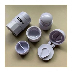 4-in-1 Pill Crusher Cutter Combo ABS Material Silk Screen Printing Simple Design Promotional Compact Medicine Organizer Travel - Product Image 1