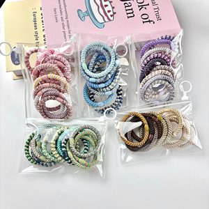 Élastiques à cheveux tressés colorés en nylon, haute élasticité, usage quotidien, style torsadé à carreaux, 1 2 3 4 5 - Product Image 4