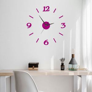 Wall Decorative Acrylic Digital <b>Clock</b> 3D Wall Sticker <b>Clock</b> Modern Quartz Watches for Living Room <b>Bedroom</b> - Product Image 6